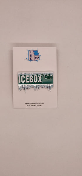 Ice Box Street Sign Pin